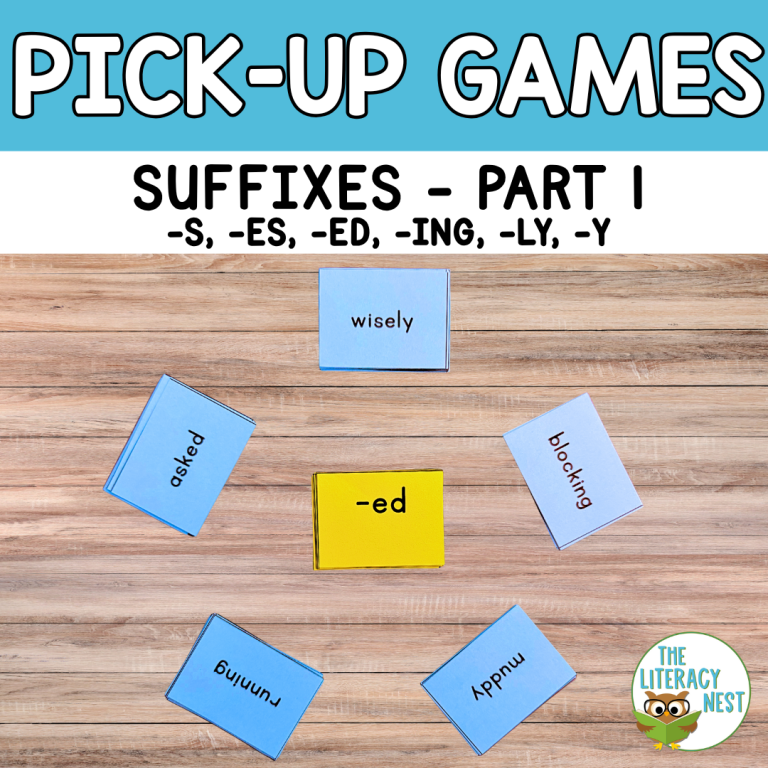 Suffix Pick-Up Morphology Card Game Part 1