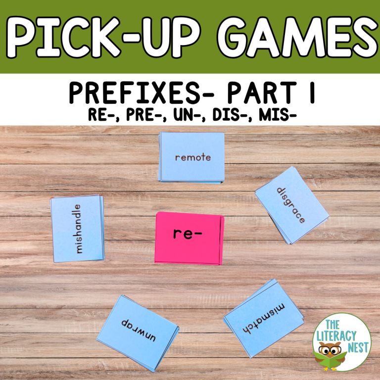 Morphology Games for Prefixes Pick Up Card Game Part 1
