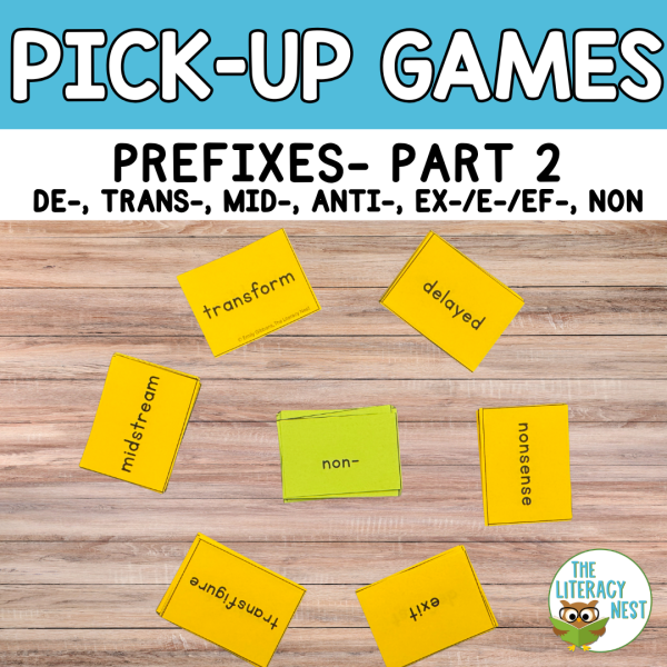 Morphology Games for Prefixes Pick Up Card Game Part 2
