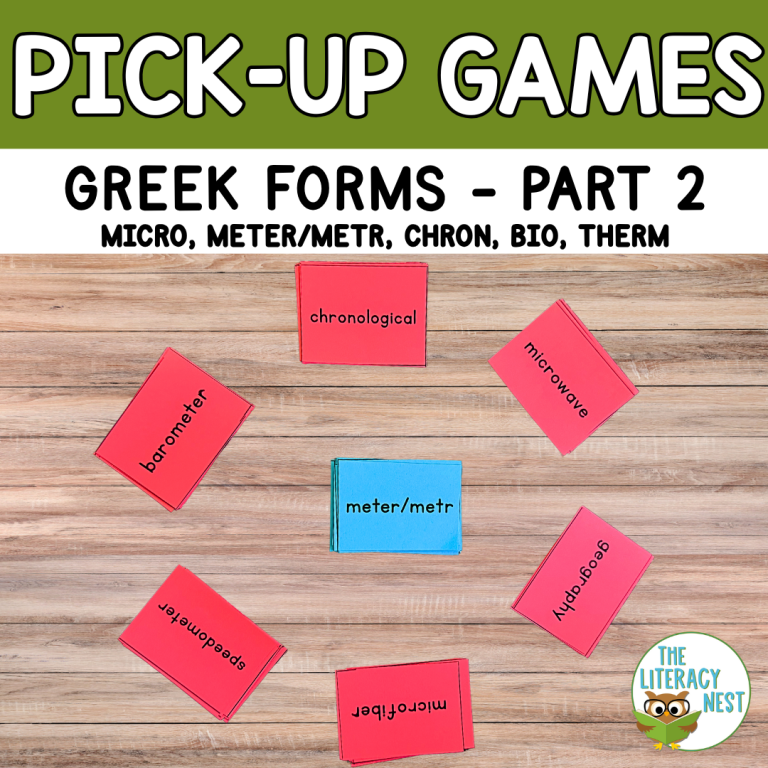 Morphology Games for Greek Forms Pick Up Game Part 2