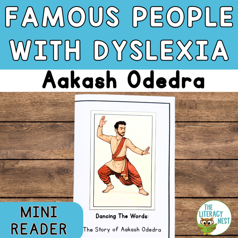 Famous People with Dyslexia Aakash Odedra Mini Reader and Writing Prompt