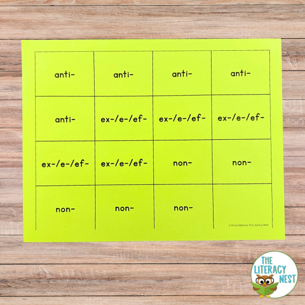 Morphology Games for Prefixes Pick Up Card Game Part 2 - Image 2