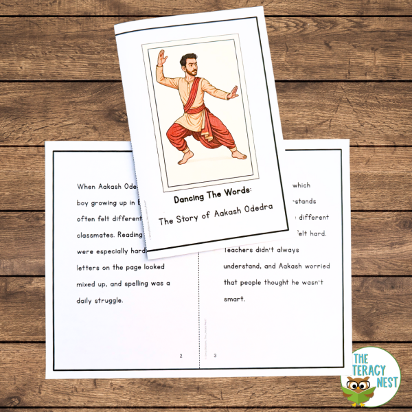 Famous People with Dyslexia Aakash Odedra Mini Reader and Writing Prompt - Image 2