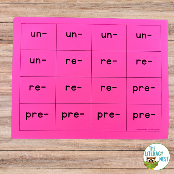 Morphology Games for Prefixes Pick Up Card Game Part 1 - Image 3