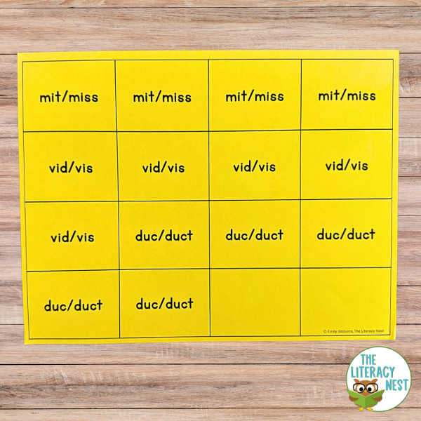 Morphology Games for Latin Roots Pick Up Game Part 2 - Image 3