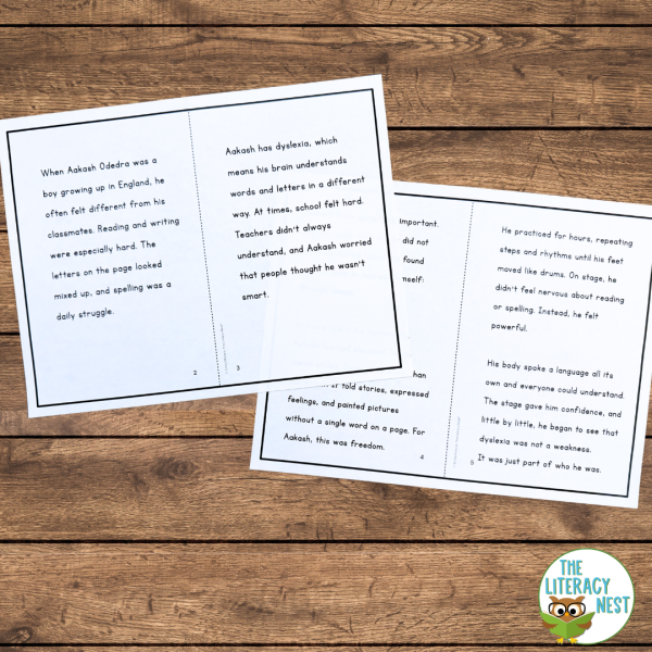 Famous People with Dyslexia Aakash Odedra Mini Reader and Writing Prompt - Image 3