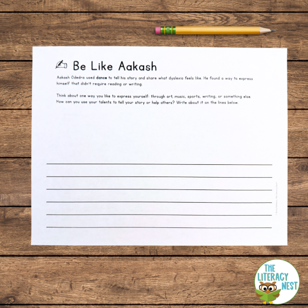 Famous People with Dyslexia Aakash Odedra Mini Reader and Writing Prompt - Image 4
