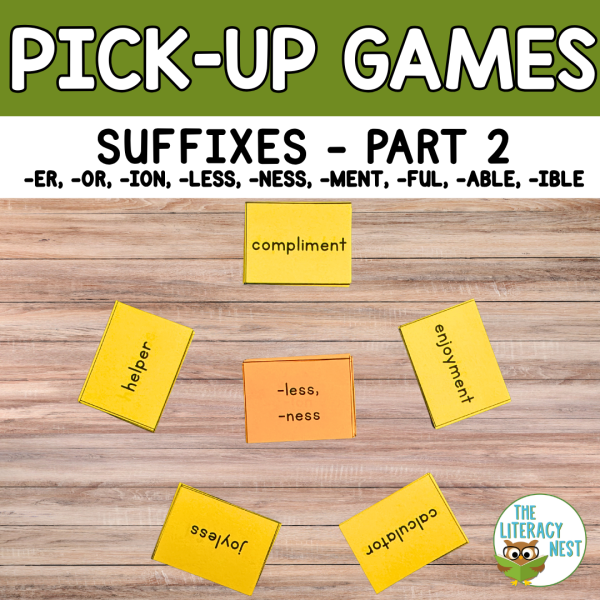 Suffix Pick-Up A Morphology Card Game Part 2
