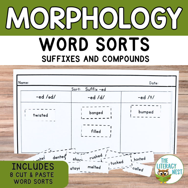 Morphology Word Sorts Compound Words & Suffixes