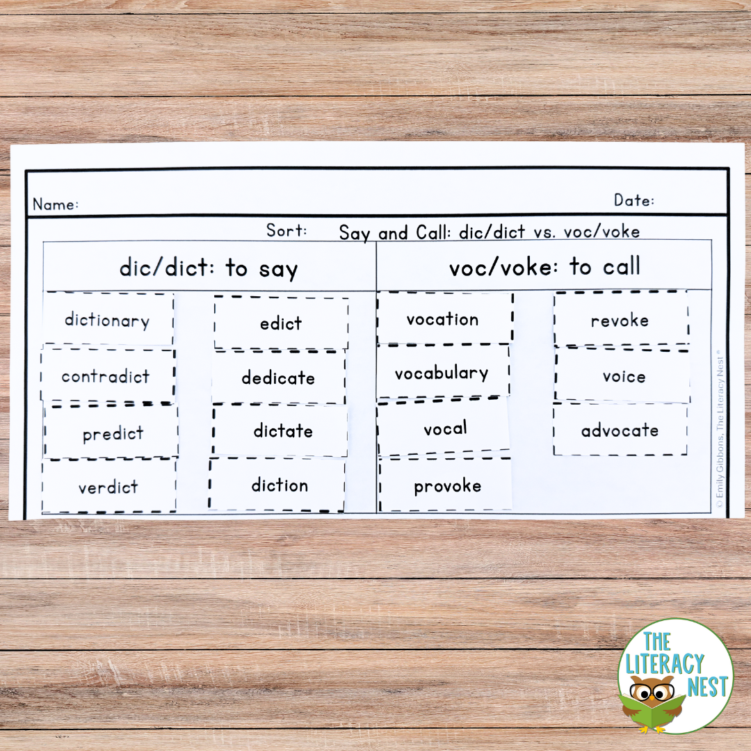 Morphology Activities Latin Roots & Bases Word Sorts for Vocabulary Building - Image 4