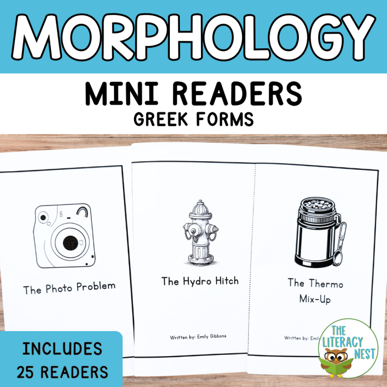 Morphology Reading Comprehension for Greek Forms and Vocabulary Practice