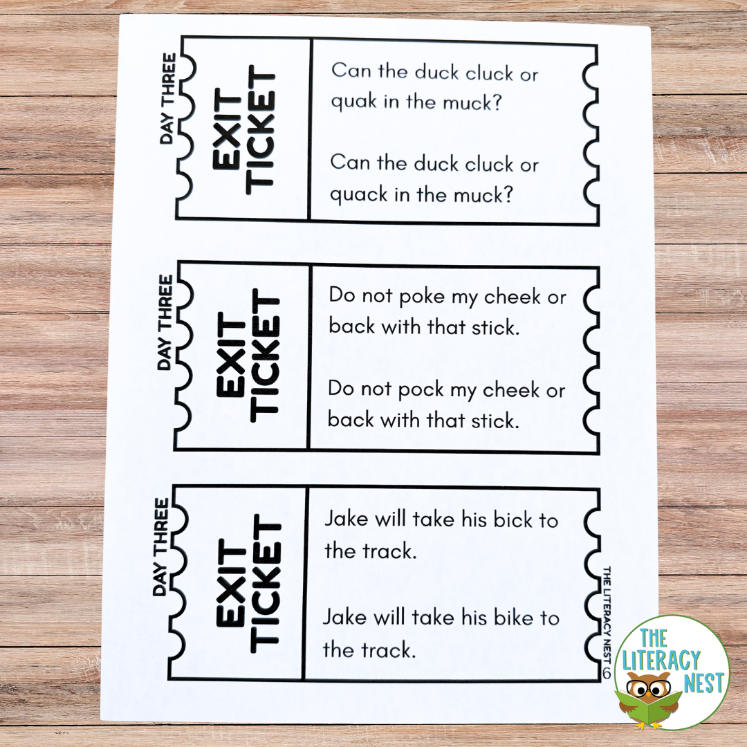 K or CK Exit Tickets Spelling Rule Practice for Structured Literacy - Image 3