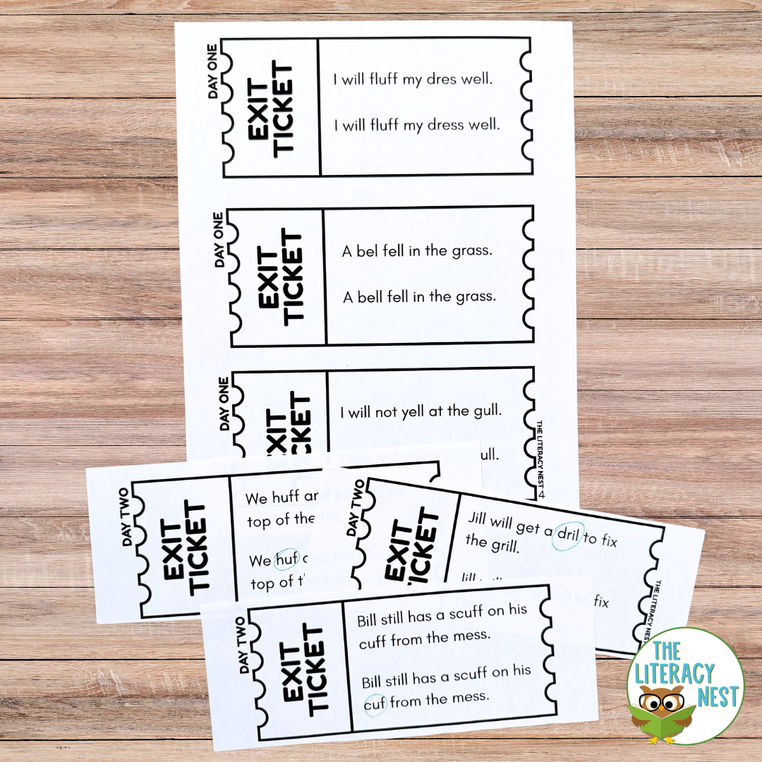 Floss Rule Exit Tickets Spelling Rule Practice for Structured Literacy - Image 2