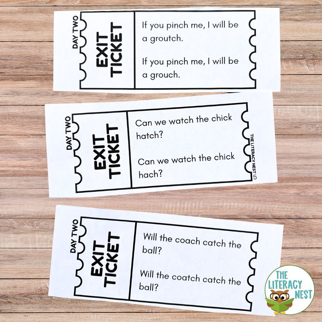 CH or TCH Exit Tickets Spelling Rule Practice for Structured Literacy - Image 4