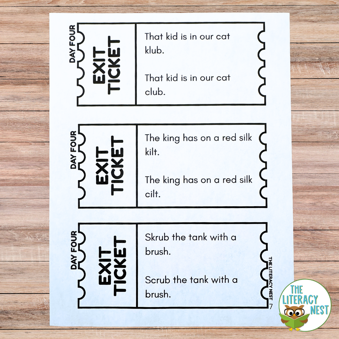 C or K Exit Tickets Spelling Rule Practice for Structured Literacy - Image 4