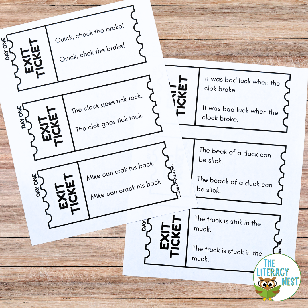 Floss Rule Exit Tickets Spelling Rule Practice for Structured Literacy - Image 5