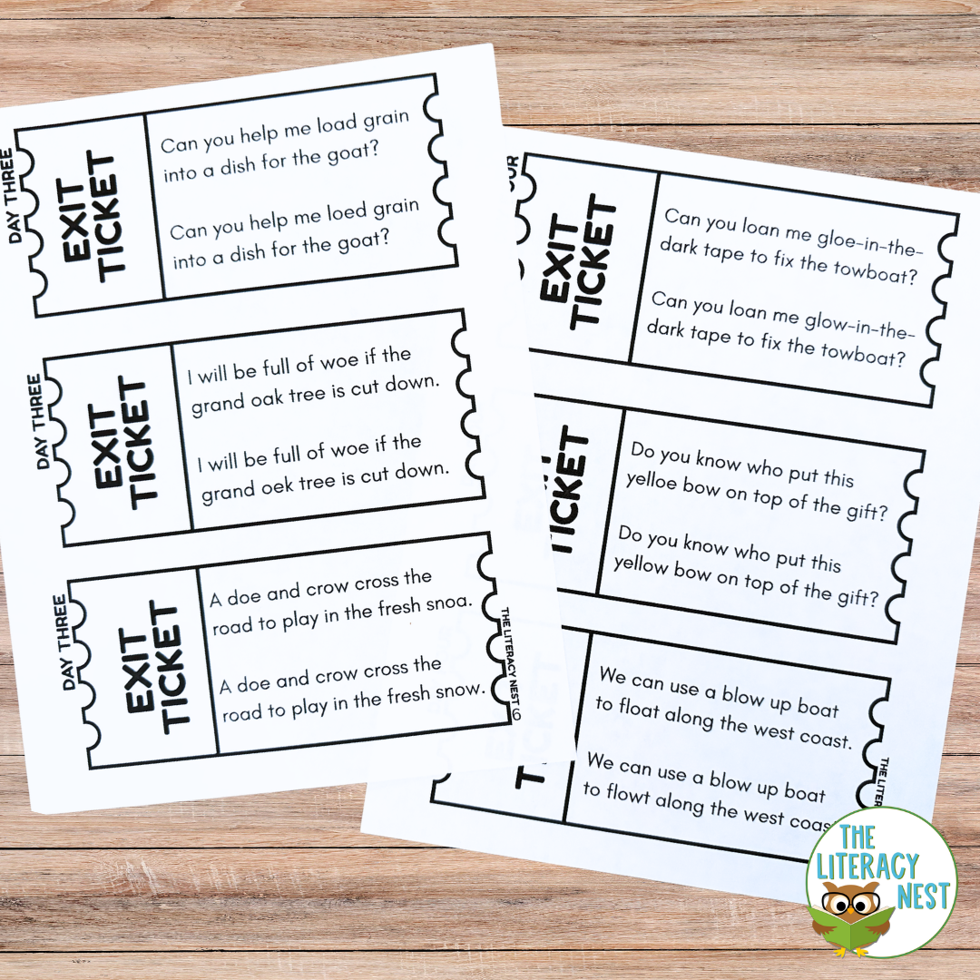 OA OW OE Exit Tickets Spelling Rule Practice for Structured Literacy - Image 3