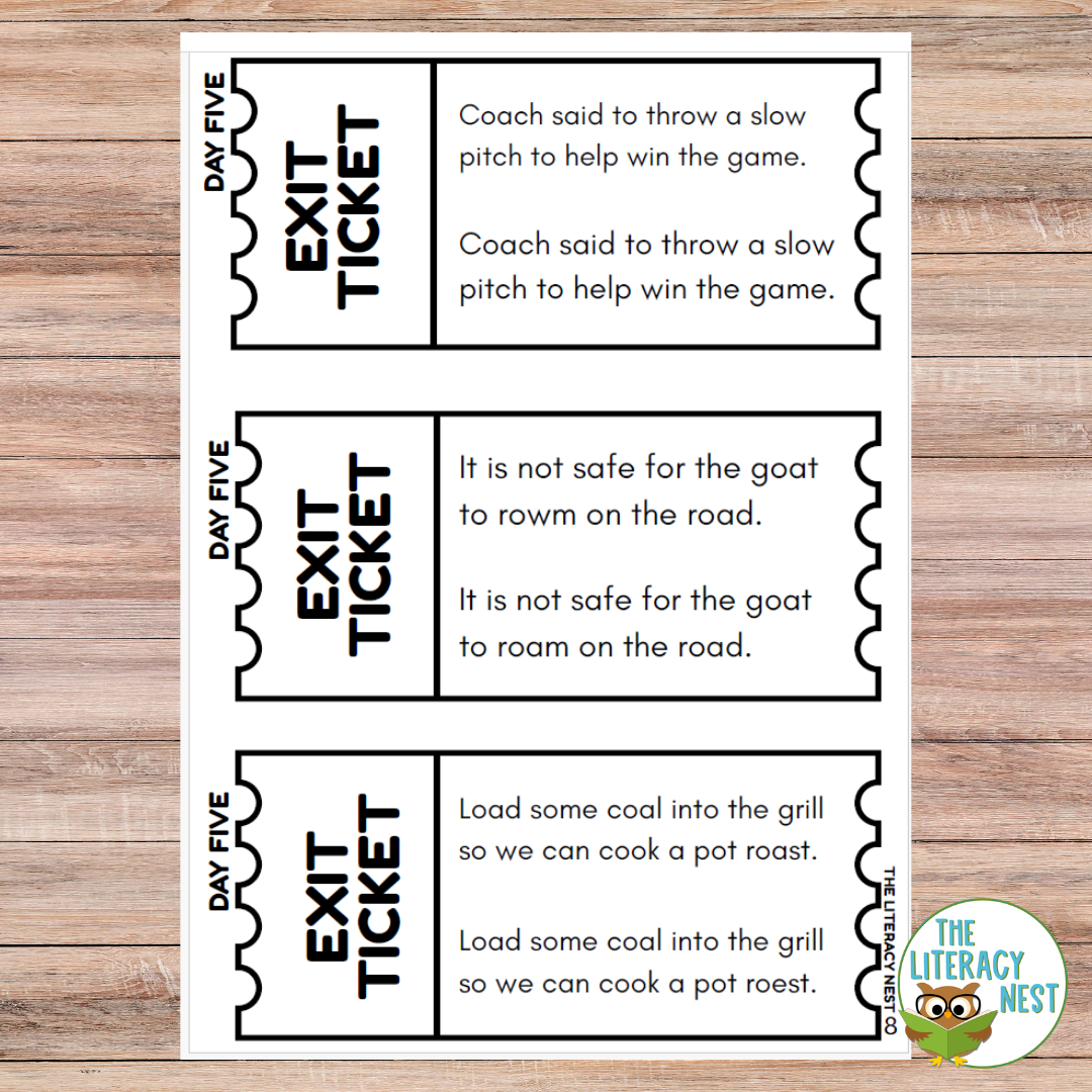 OA OW OE Exit Tickets Spelling Rule Practice for Structured Literacy - Image 2